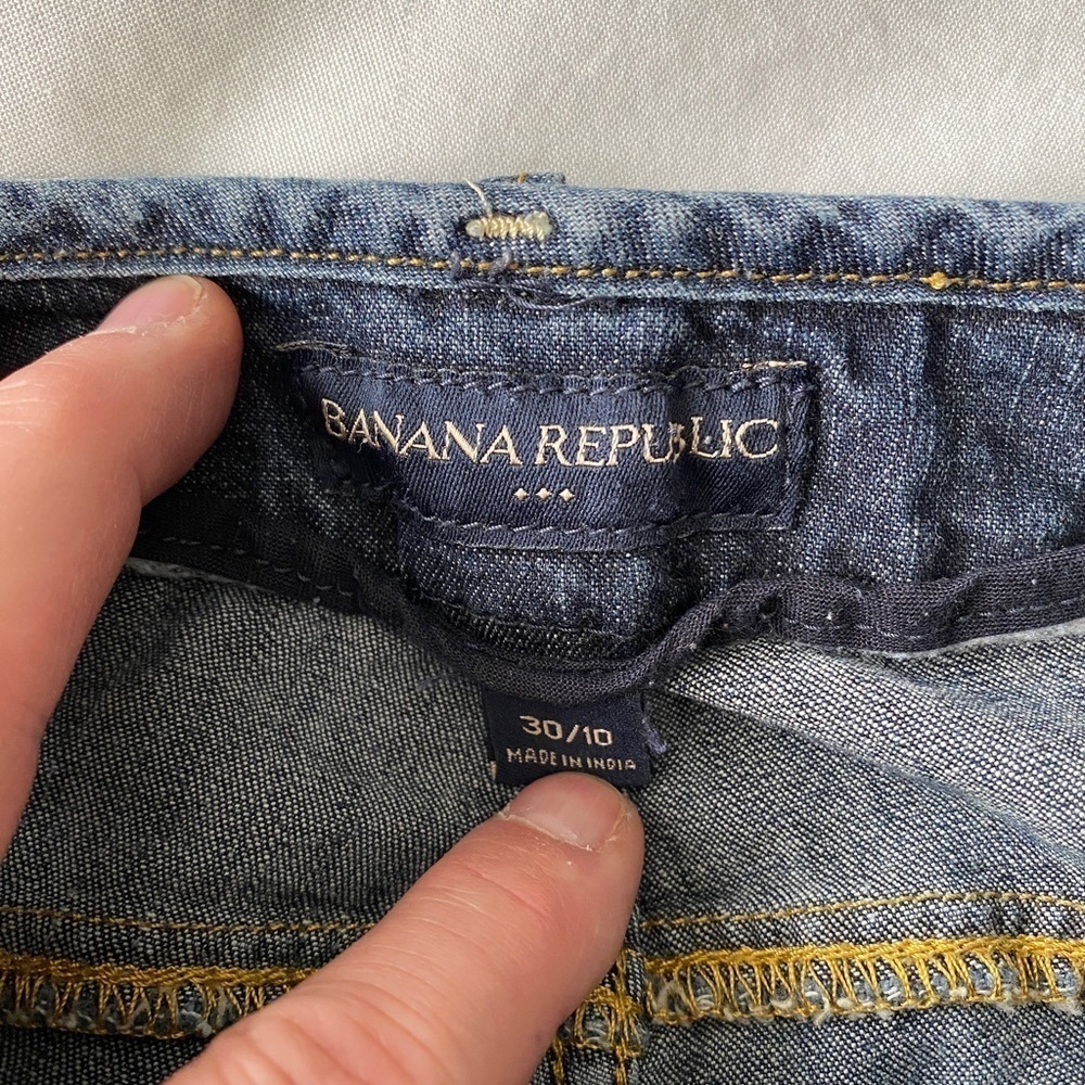 Banana Republic Cuffed Denim Bermuda Shorts Blue Festival Tag: 30 Actual: 32 - Picture 2 of 12